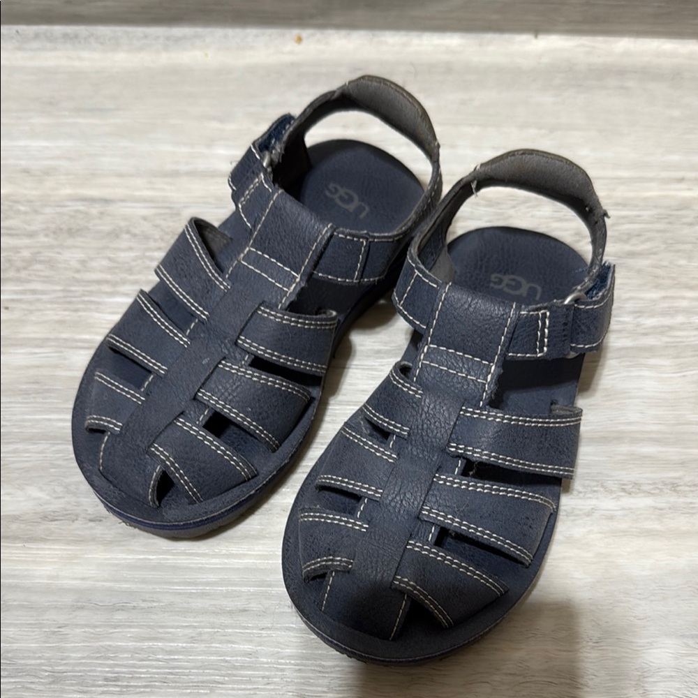 UGG Toddler Navy Blue Sandals with Adjustable Heel Strap